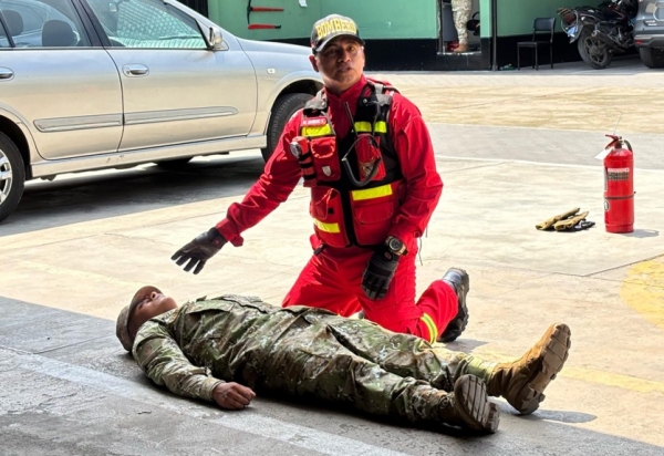 Personal de la JERRE recibieron capacitacion de uso de extintores, seguridad y primeros auxilios